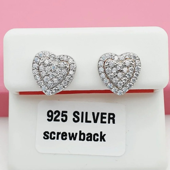 "925 Sterling Silver Cubic Zirconia Earrings, U19254595 - Picture 2 of 11